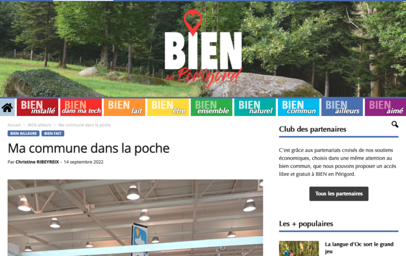 ZOOM sur la publication de « Bien en Périgord » du mois de Septembre